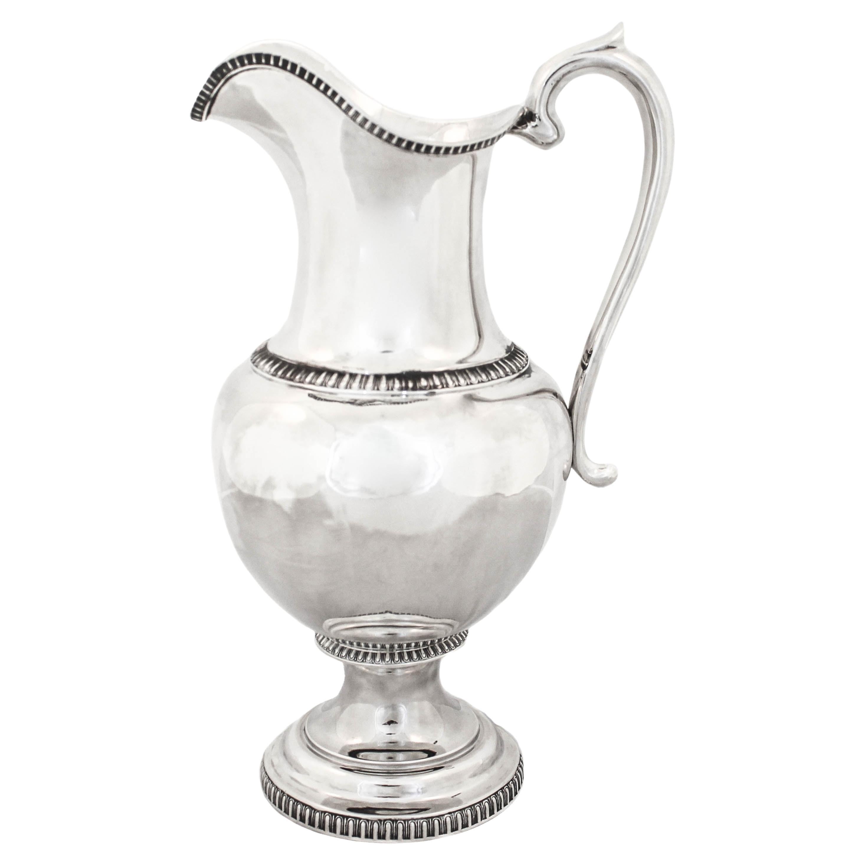 Sterling Silver Water Pitcher For Sale