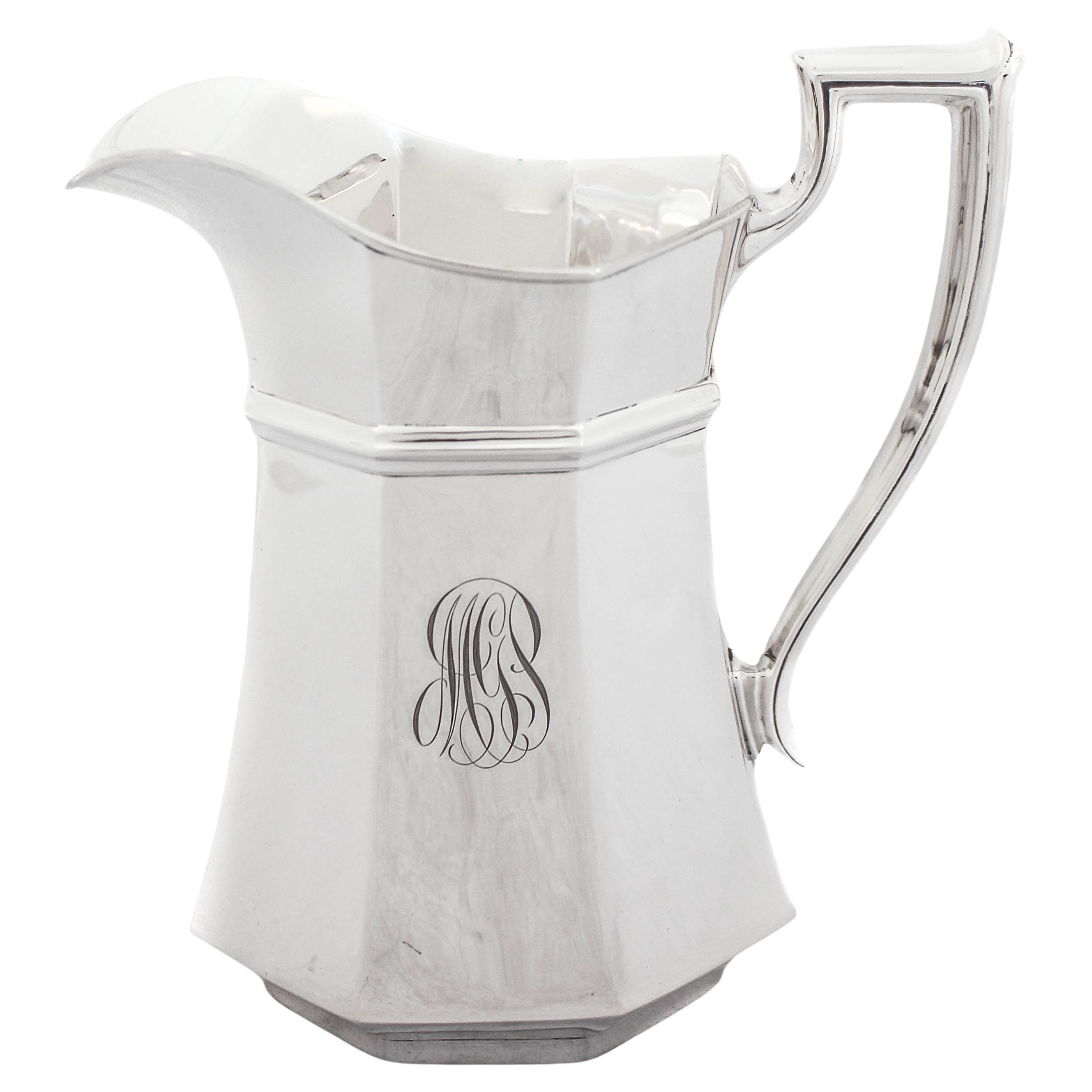 Hayler Pitcher Sterling Silver Water Pitcher For Sale at 1stDibs