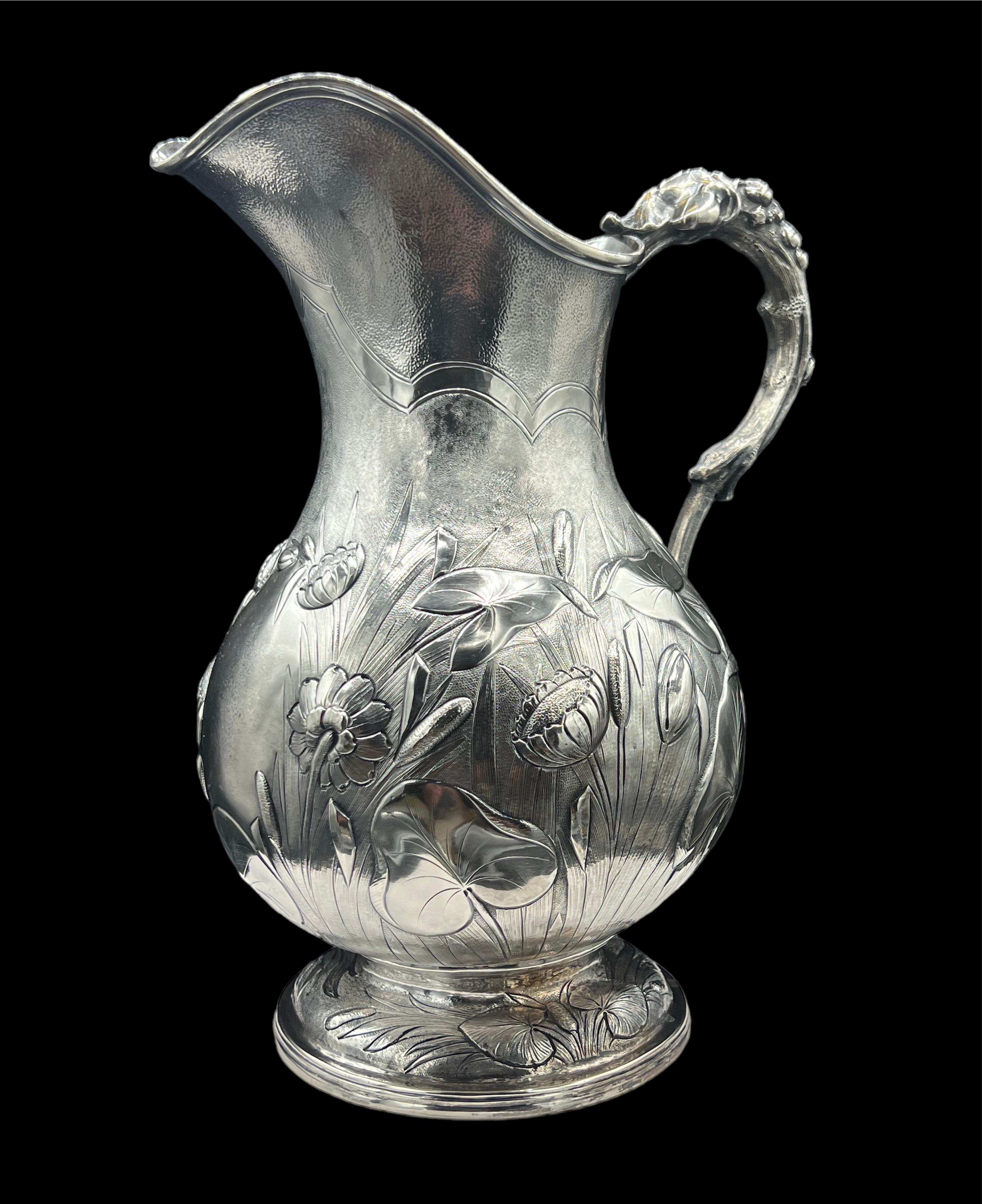 American Sterling Silver Water Pitcher ( John Cox & Co ) For Sale