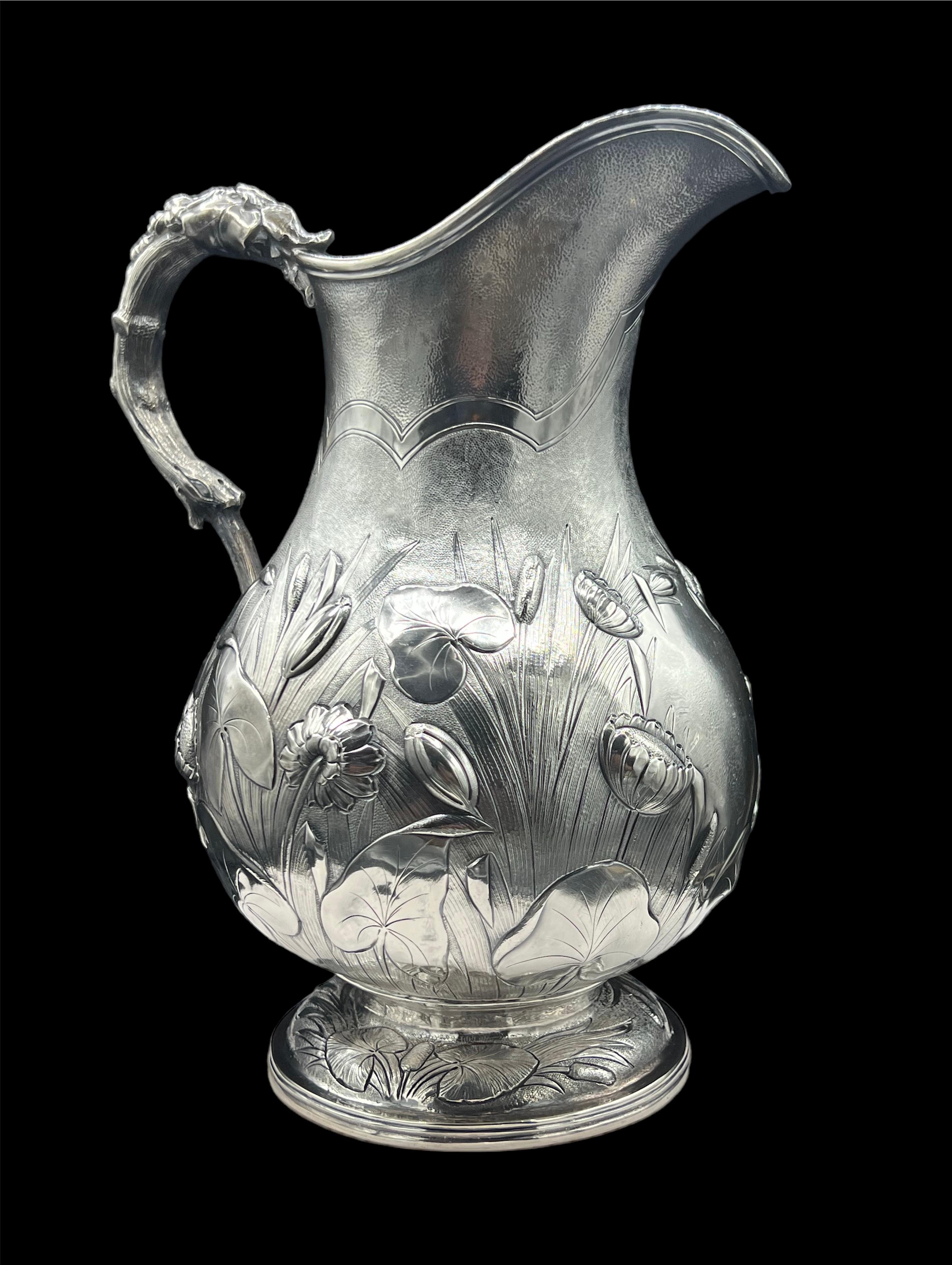 Sterling Silver Water Pitcher ( John Cox & Co ) For Sale 1