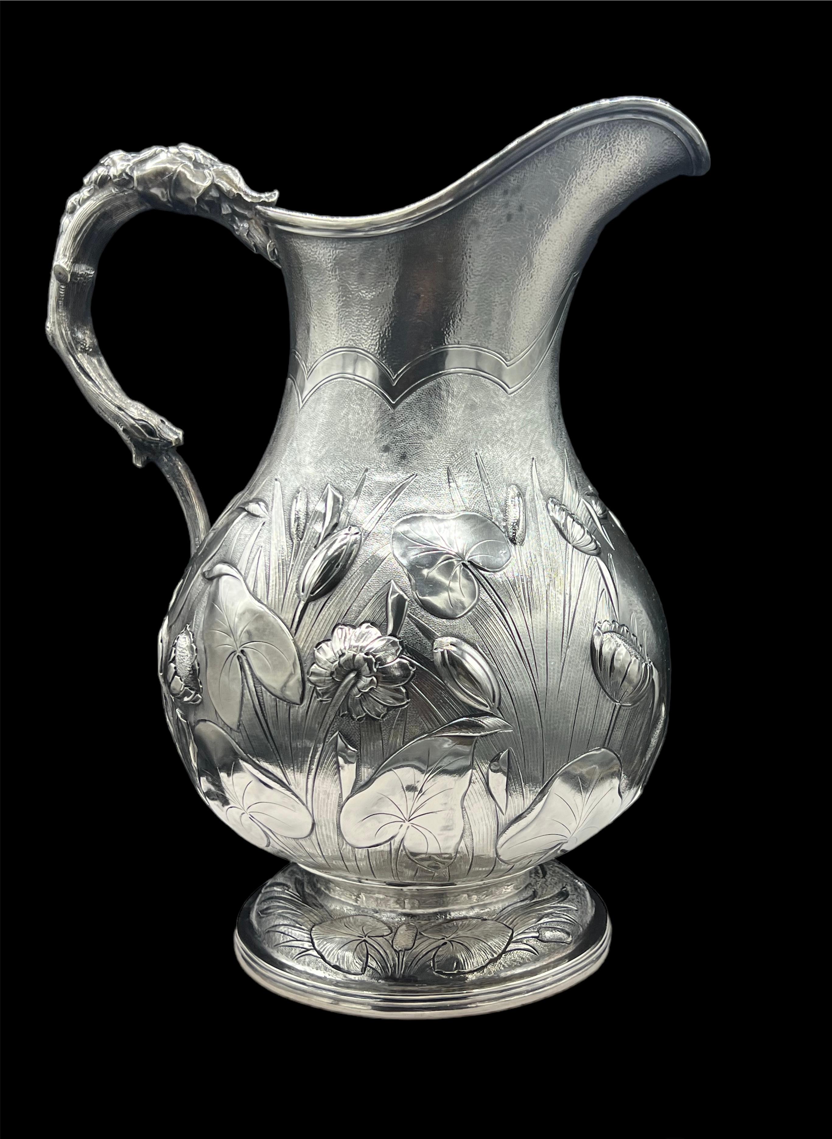 Sterling Silver Water Pitcher ( John Cox & Co ) For Sale 2