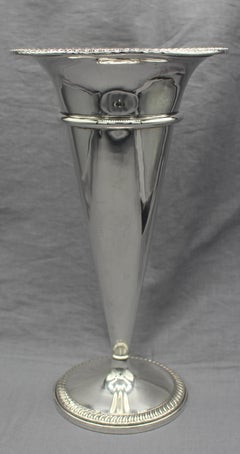 Sterling Silver Weighted Trumpet Vase by Fisher