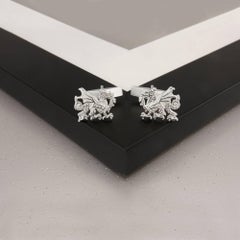 Sterling Silver Welsh Dragon Cufflinks