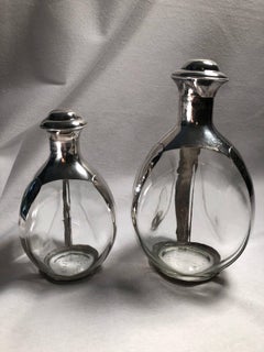 Sterling Silver Whisky Dimpled Decanters by Haig & Haig of Scotland