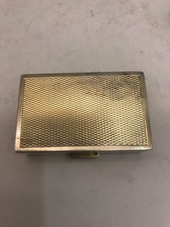 Sterling Silver White and Blue Enamel Box, 1933