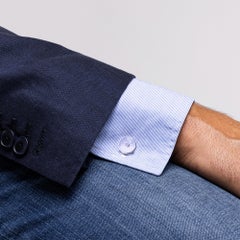 Gemelos de plata de ley con nácar y diamantes blancos