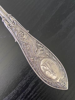 Cuchara para servir de plata de ley Whiting Manufacturing Co Arabesque Pattern 1875