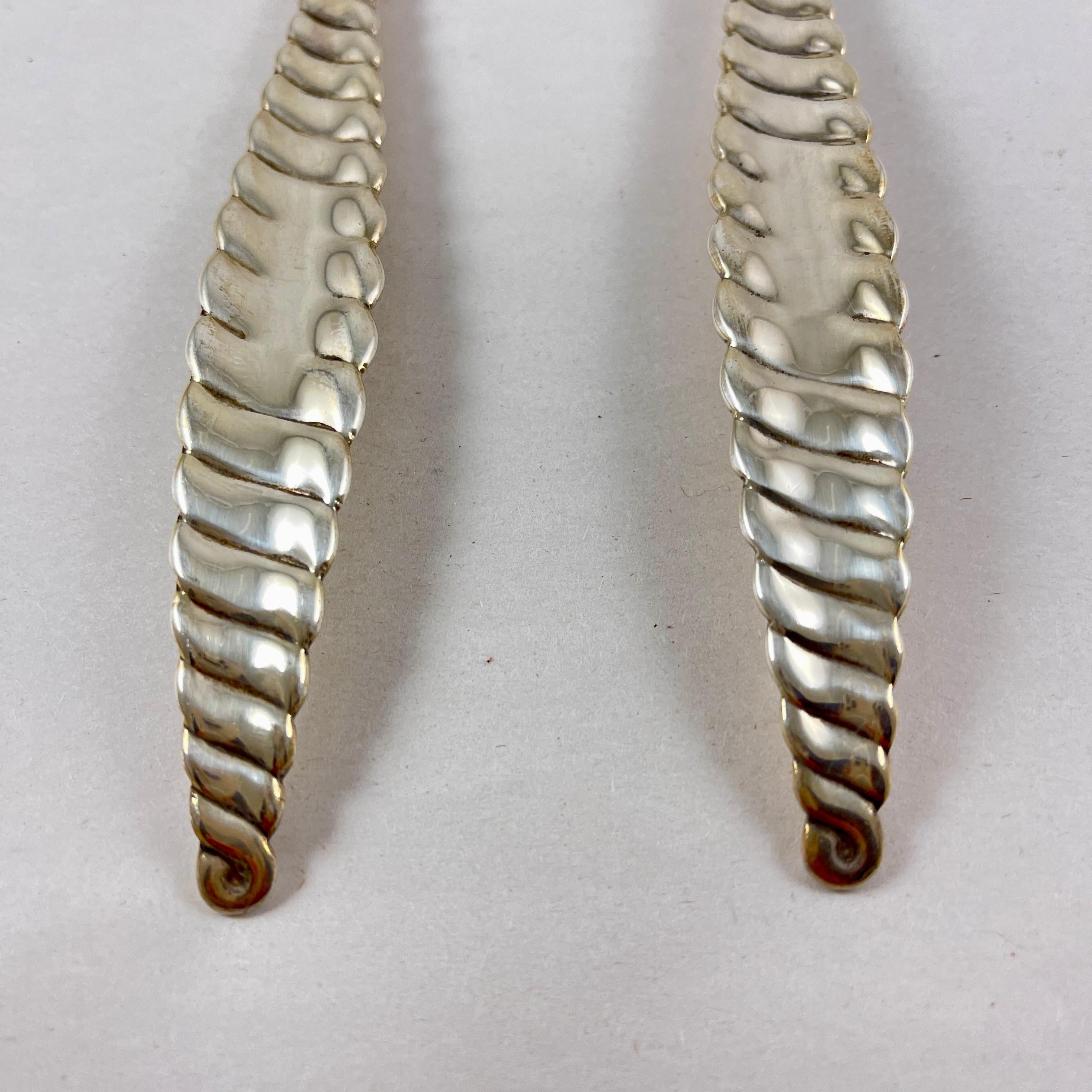 Servitori da insalata ovali di Whiting in argento sterling, anno di emissione 1880 in vendita 3