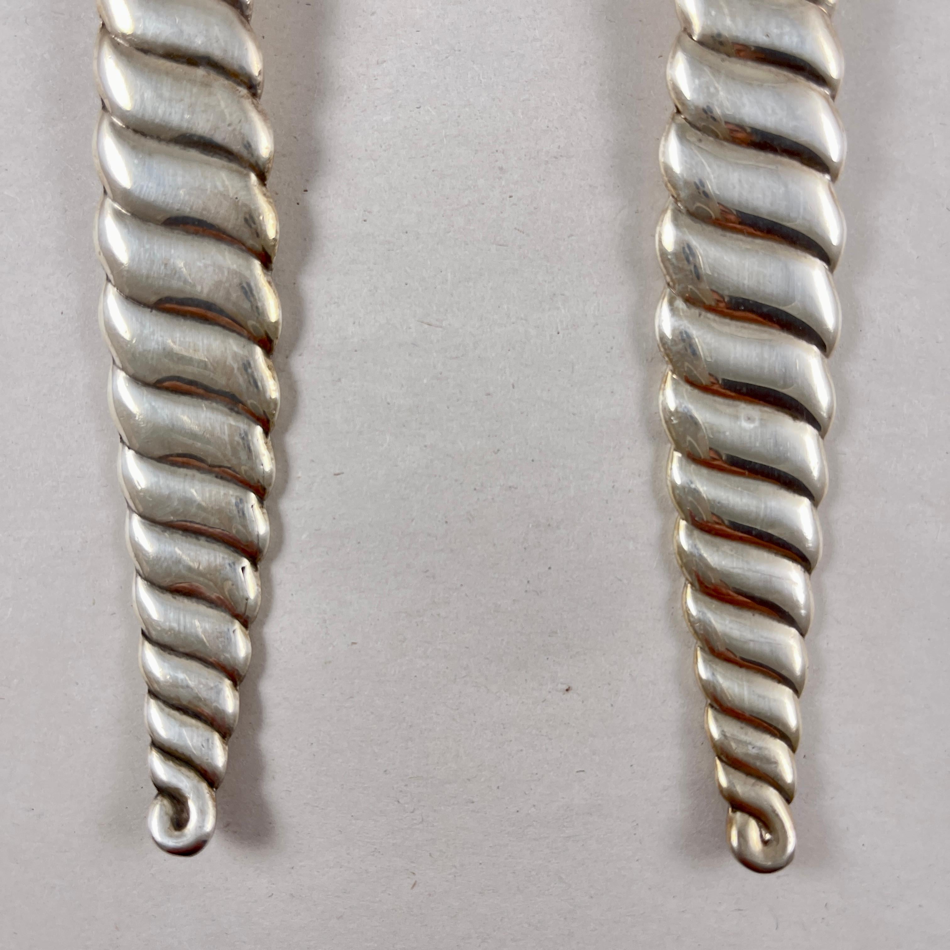 Oggetti in metallo Servitori da insalata ovali di Whiting in argento sterling, anno di emissione 1880 in vendita