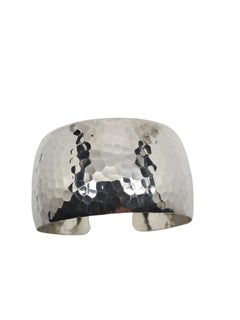 Breites gehämmertes Manschettenarmband aus Sterlingsilber # 20761