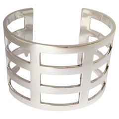 Sterling Silver Wide Rectangle Cuff Bracelet