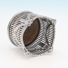 Edwardian Antique Sterling Silver Wine Bottle Coaster, Chester, 1902