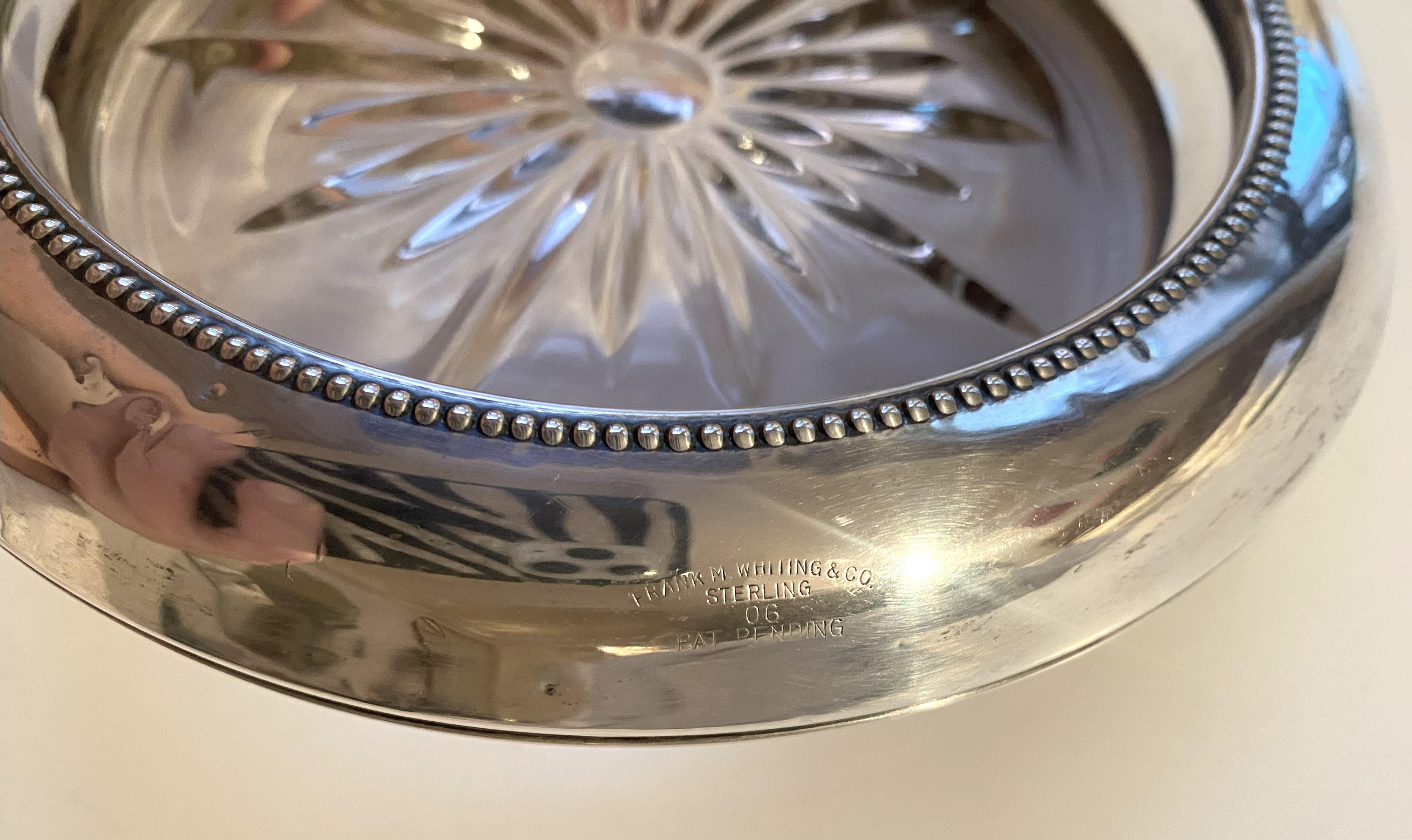 Posavasos de plata de ley para botellas de vino en venta 4