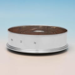 Plain Sterling Silver Wine Coaster, M. C. Hersey London 2001