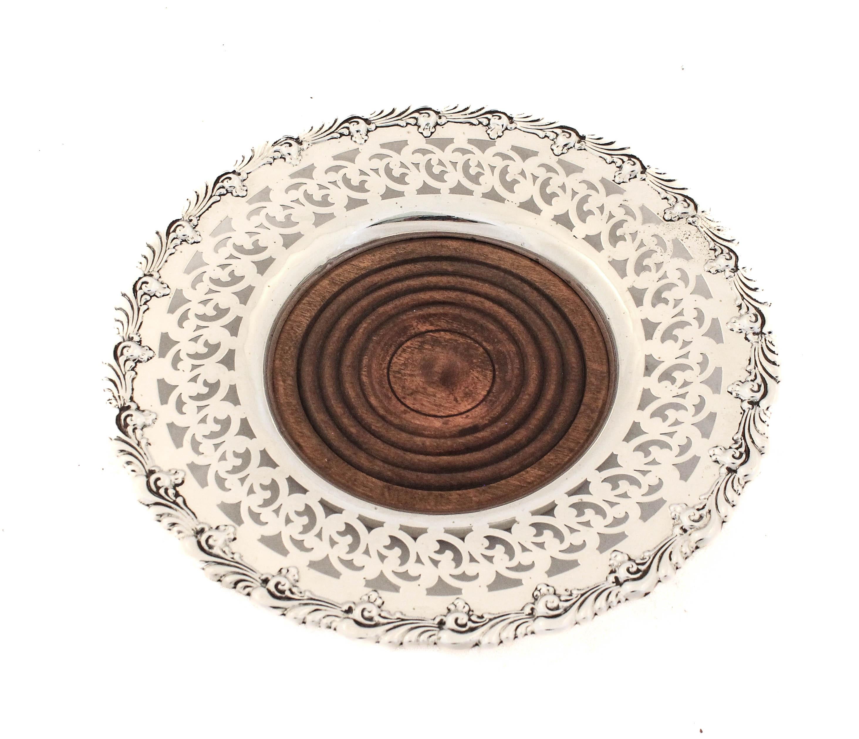 American Sterling Silver Wine Coaster For Sale