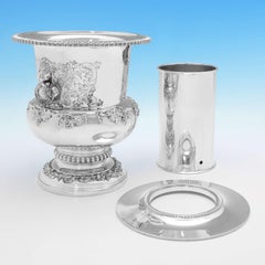 Sterling Silver Wine Cooler by Garrard & Co. London, 1973