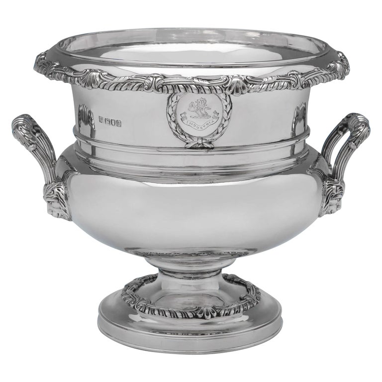 Sterling Silver Wine Cooler at 1stDibs
