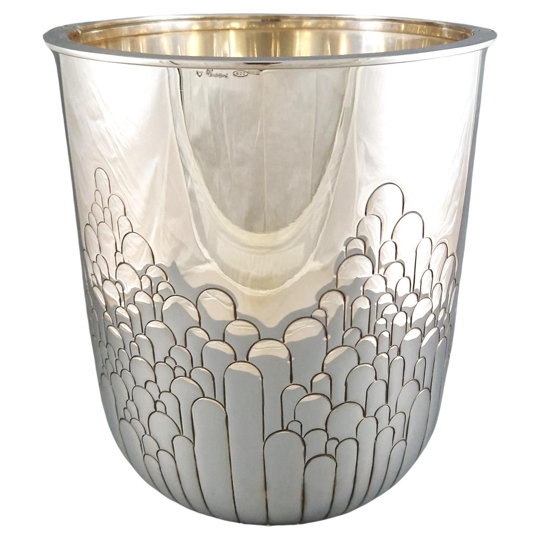 Cubitera enfriadora de vino de plata de ley