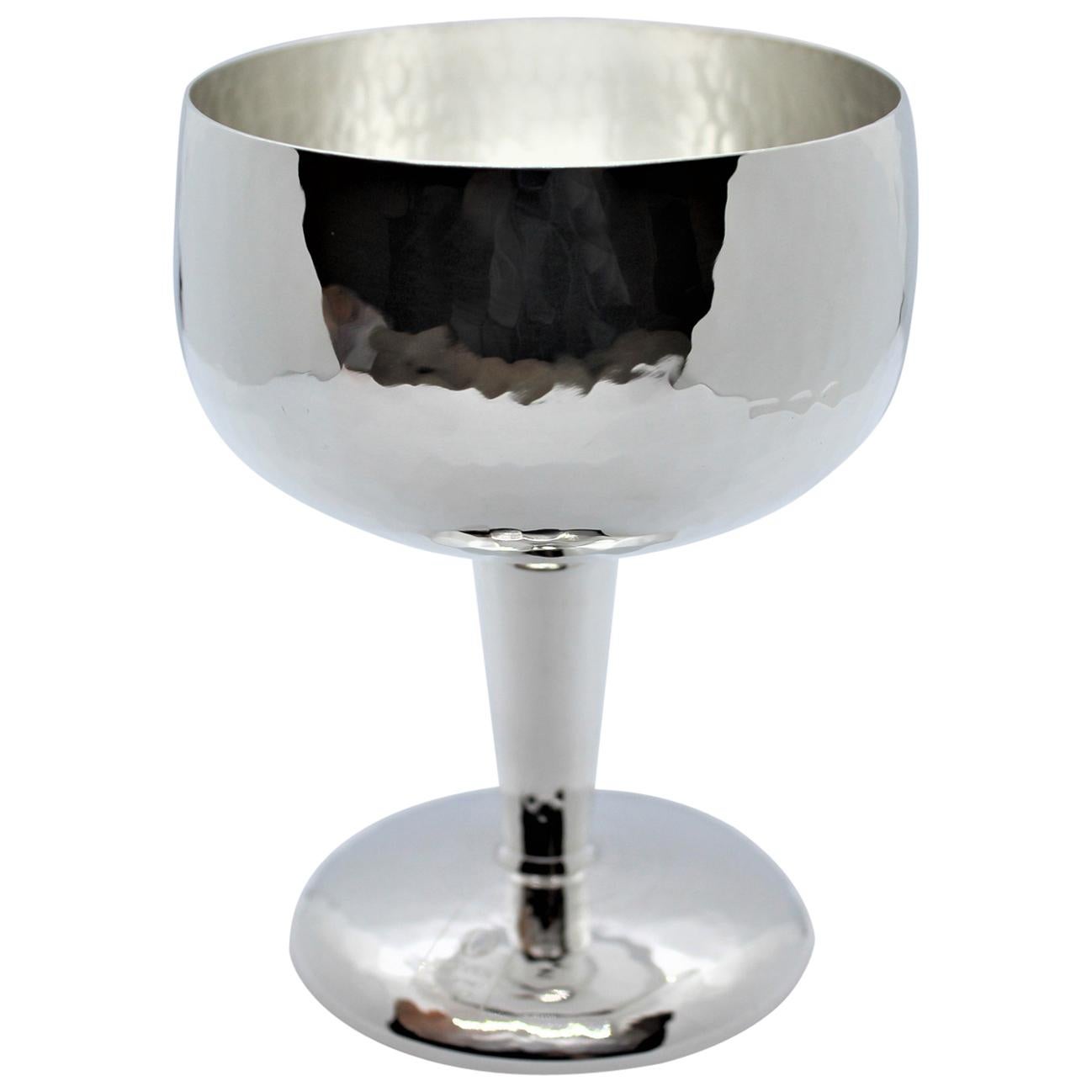 Weinbecher, gehämmertes Sterlingsilber, mittelgroß, 1 Stück, Italien
