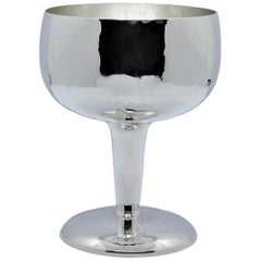 Used Sterling Silver Wine Cup, Hammered , Small, 1 Piece, Italy