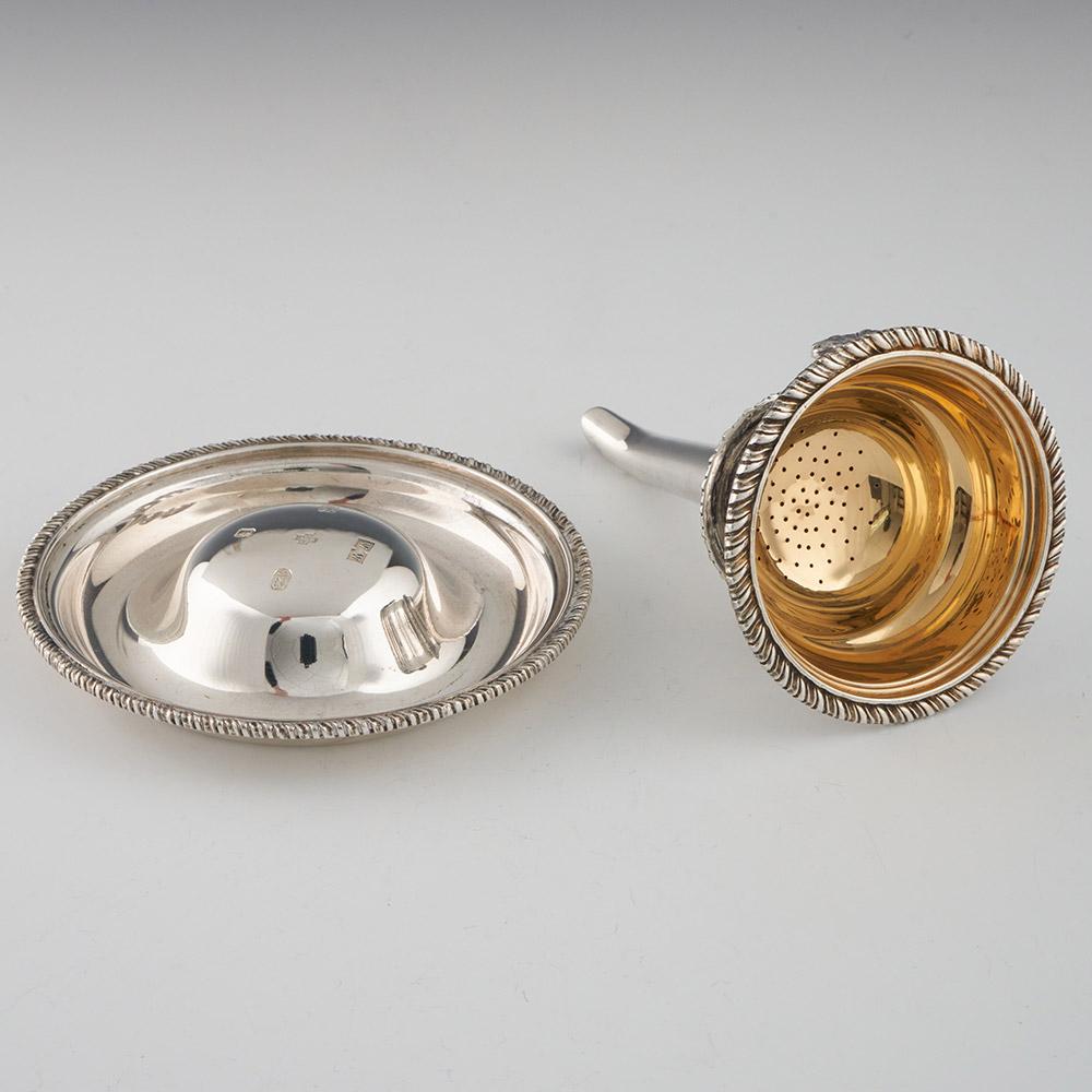 British Sterling Silver Wine Funnel and Stand