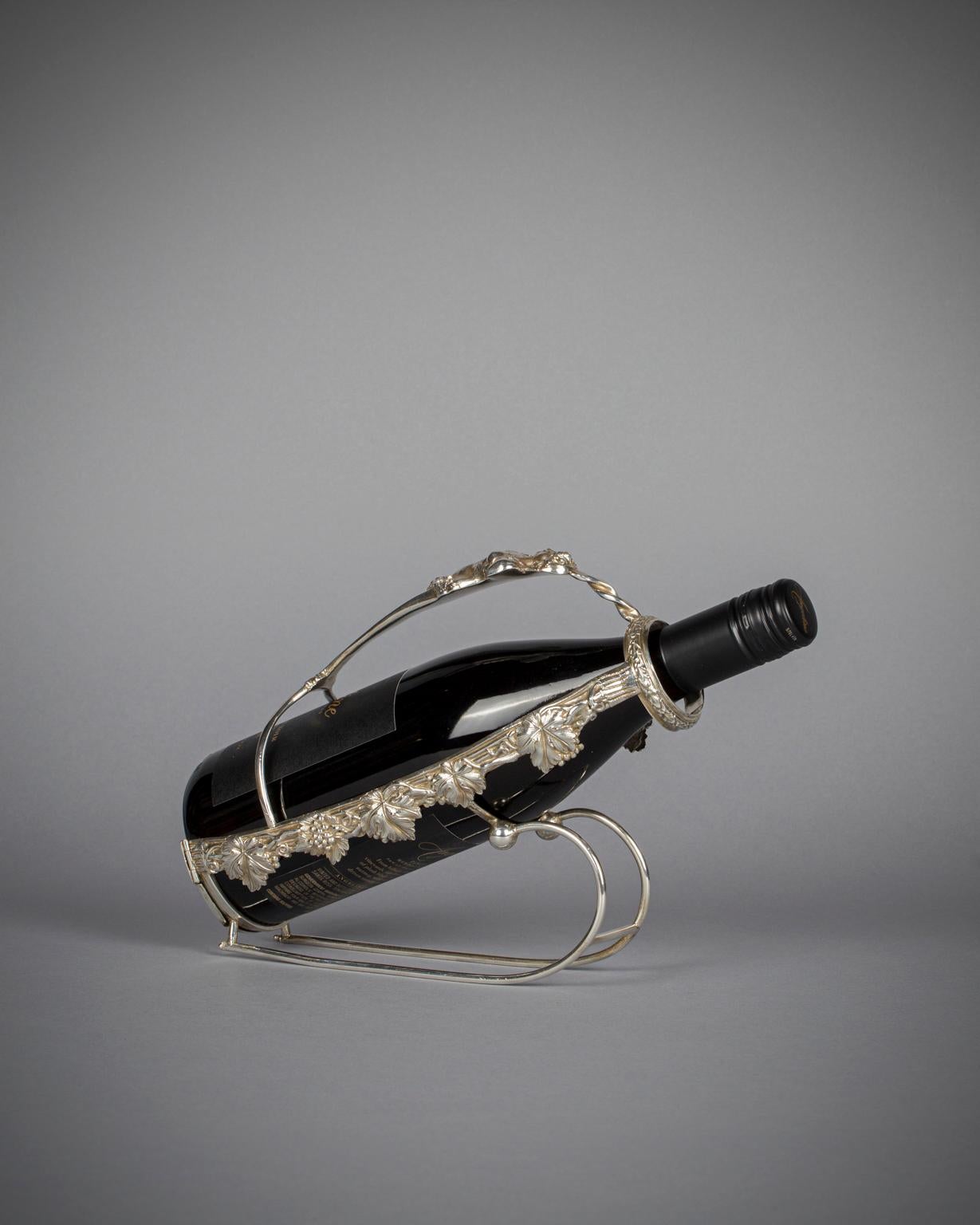 American Sterling Silver Wine Holder, circa 1920 For Sale