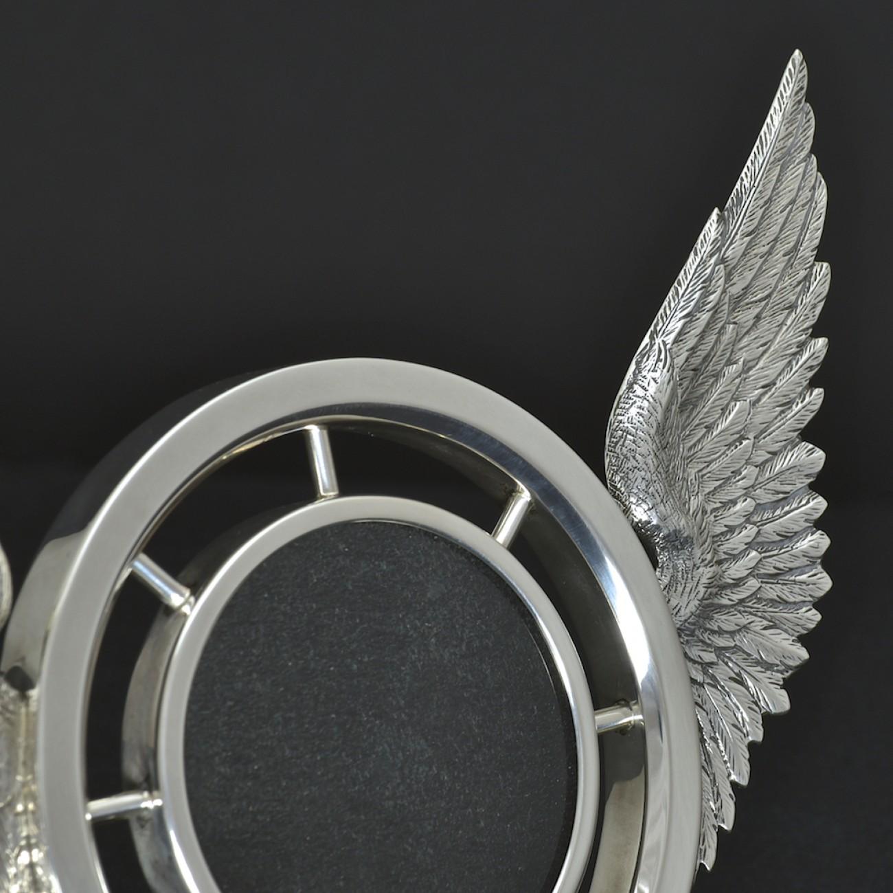 Sterling Silver 'Winged Wheel' Frame Hallmarked, 1897 In Good Condition In London, GB