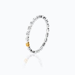 Sterling Silver With 23 Karat Yellow Gold Bésame Texture Vermeil Bracelet