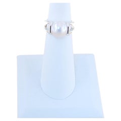 Sterling silver with a freshwater cultured pearl