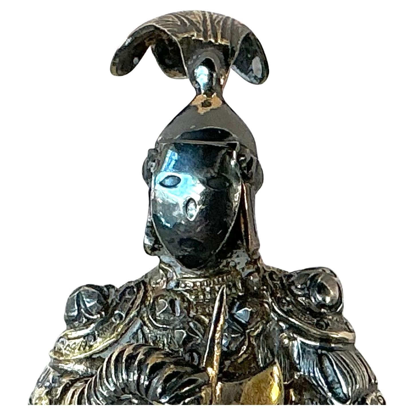 Sterling Silver with Parcel Gilt Medieval Knights, Set of Three For Sale 3