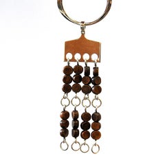 Sterling Silver Wood Dangle Brooch by Anna Greta Eker - Norway, 1960s