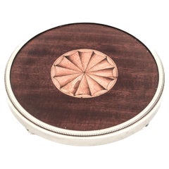 Sterling Silver & Wood Wine Coaster