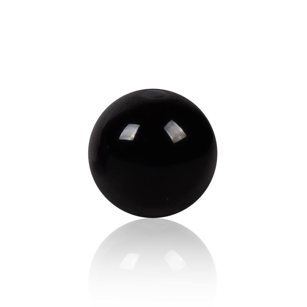 Round Cut Sterling Silver World Globe Locket - Black Obsidian For Sale