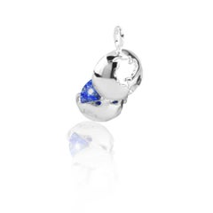 Sterling Silver World Globe Locket - Lapis Lazuli