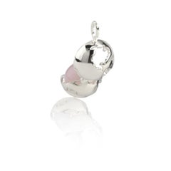Sterling Silver World Globe Locket - Rose Quartz