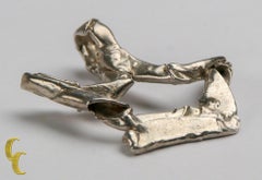 Sterling Silver Wrinkled Crown Pendant