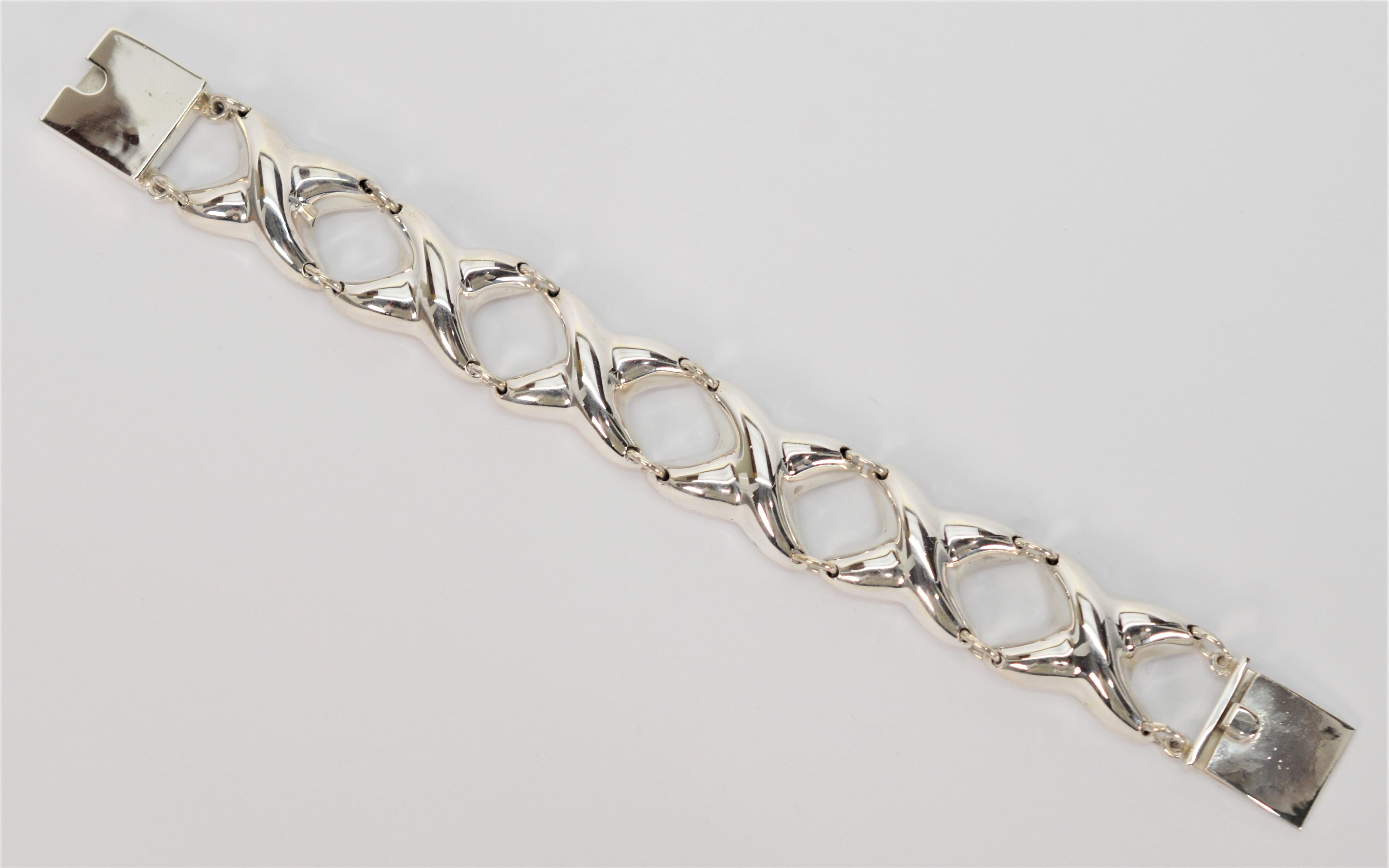 sterling silver x and o bracelet