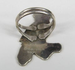 Sterling Silver Zuni Inlay Blue Jay Ring by Sammy & Esther Guardian