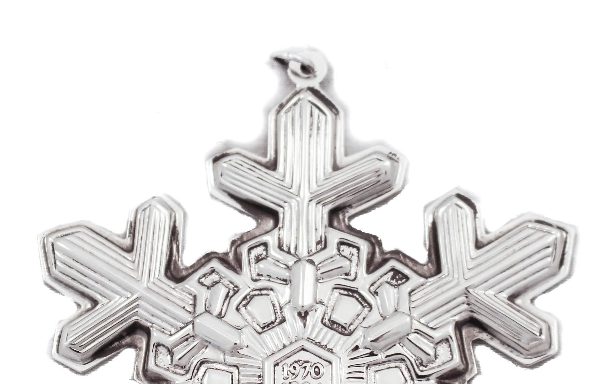American Sterling Snowflake Christmas Ornament For Sale