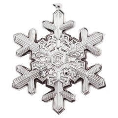 Vintage Sterling Snowflake Christmas Ornament