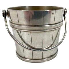 Sterling Spirit Measure in the form of a Staved Bucket Marked Sterling 925 