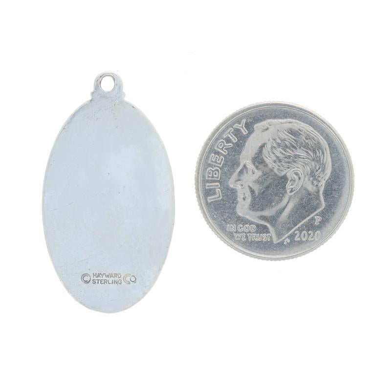 Women's Sterling St. Christopher Faith Medal Pendant 925 Protection Catholic Engravable