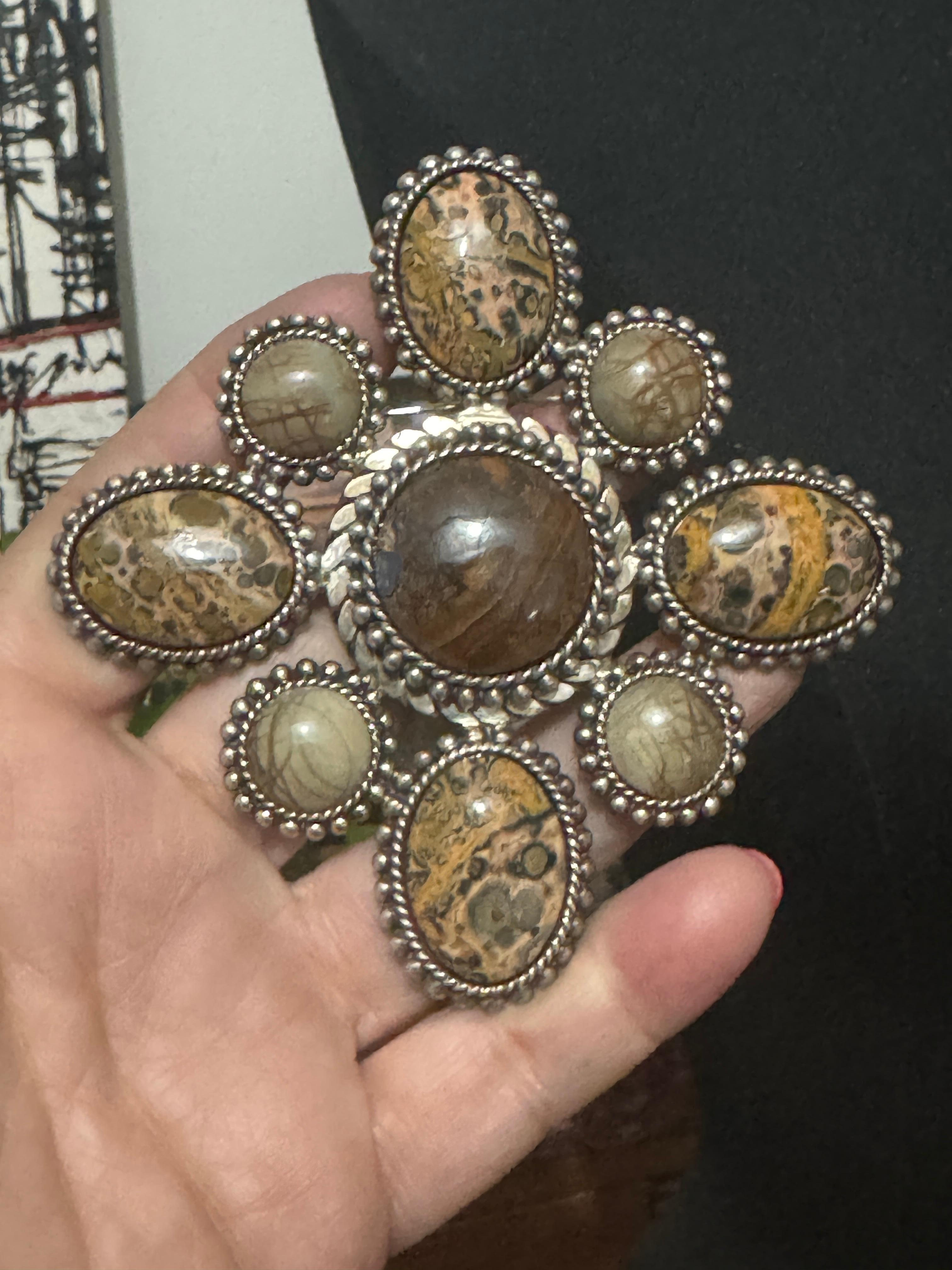 Spilla in argento Stephen Dweck - diaspro  1990s in vendita 1