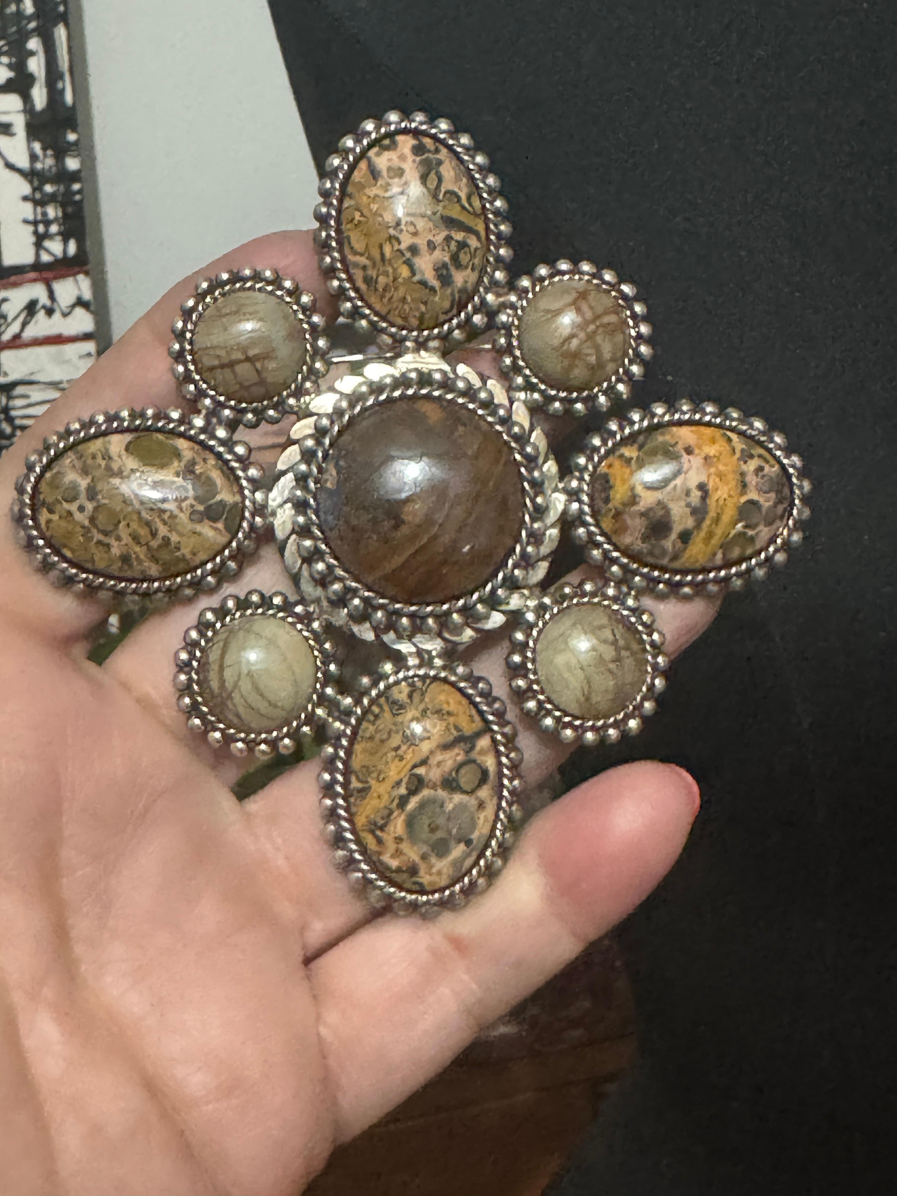 Spilla in argento Stephen Dweck - diaspro  1990s in vendita 2