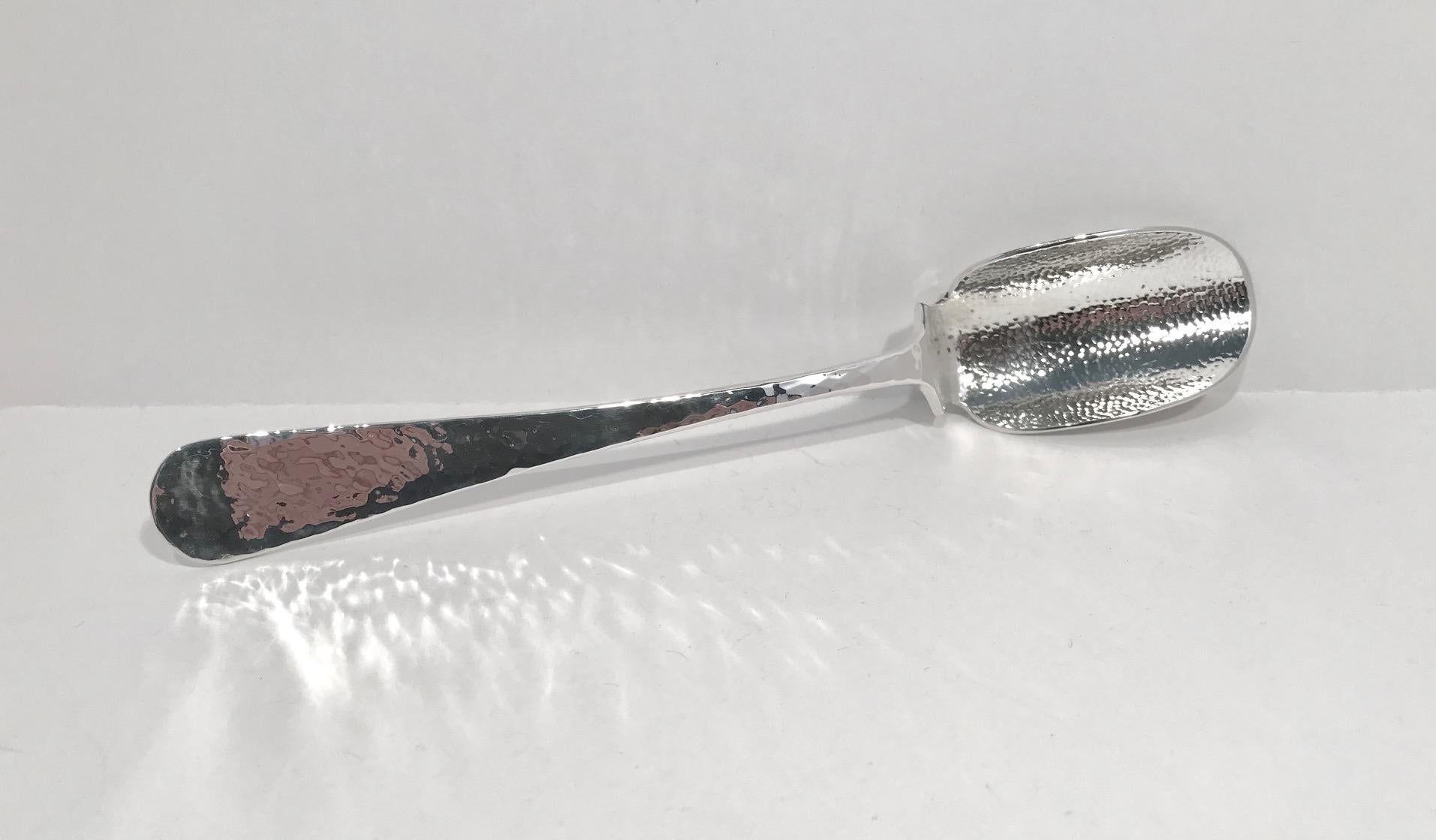 Cuchara para queso Stilton de Dominick & Haff- Patrón antiguo inglés-Sterling Victoriano tardío en venta