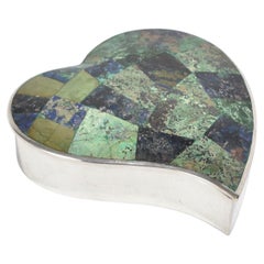 Sterling Stone Heart Box