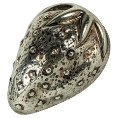 Sterling Strawberry Pillbox
