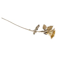 Sterling Table Sculpture of an English Rose by Edmund Bennett, London, 1908