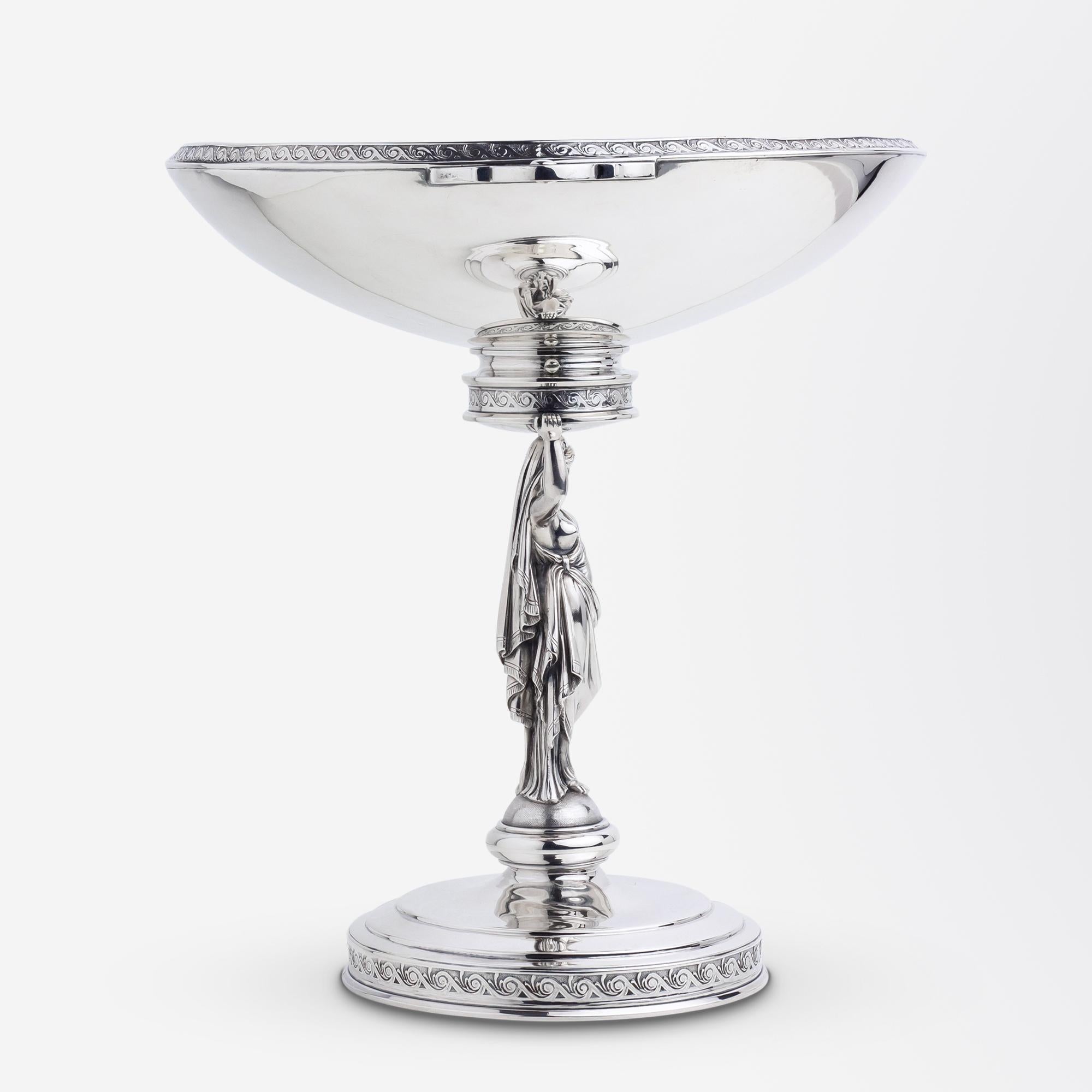 Sterling Tazza or Footed Comport Attributed to John R. Wendt, circa 1870 In Good Condition For Sale In Brisbane City, QLD