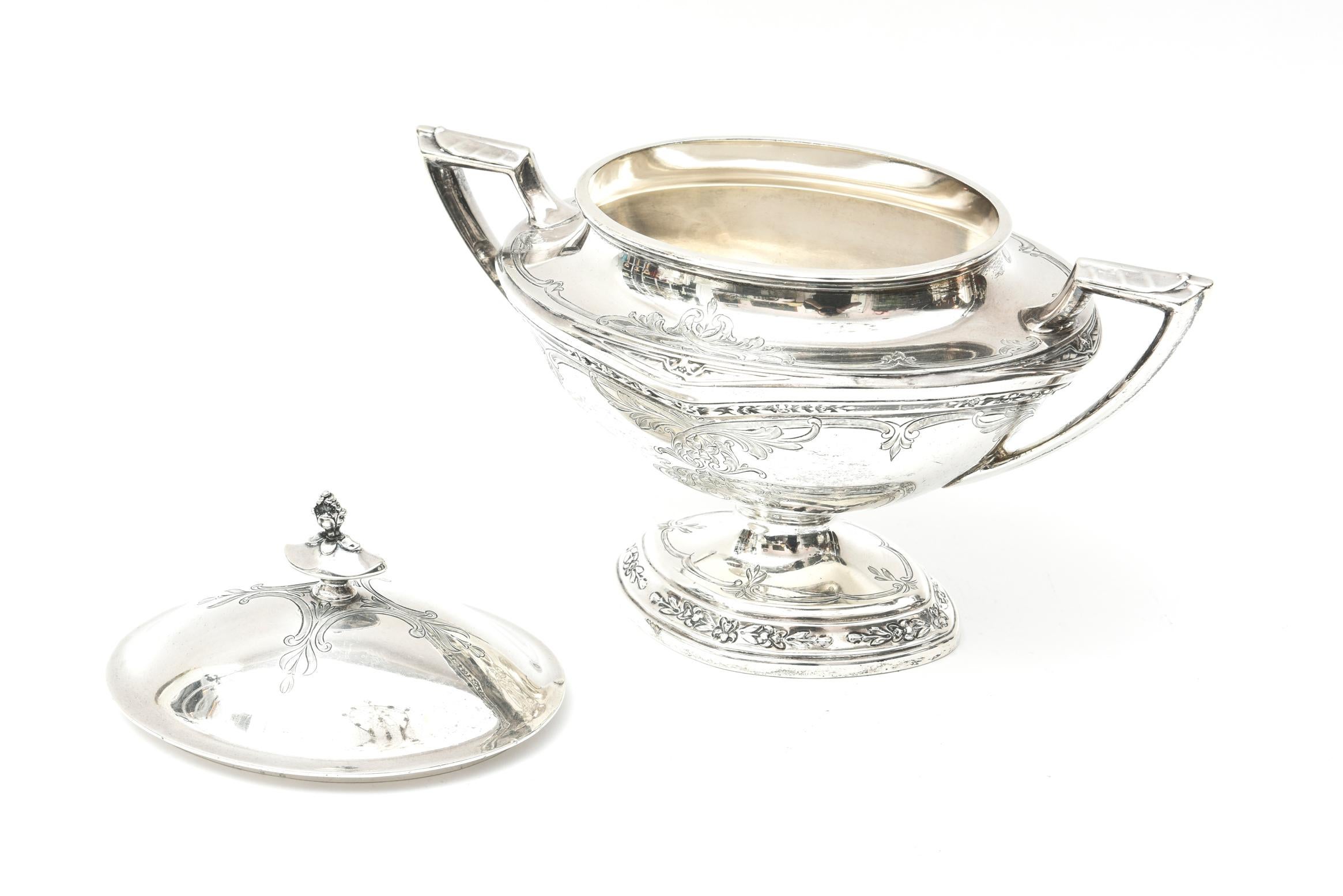 Sterling Silver Sterling Tea and Coffee Service, American, Elegant and Well Chased